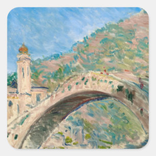 Brug bij Dolceacqua (1884) Claude Monet fijn art Vierkante Sticker