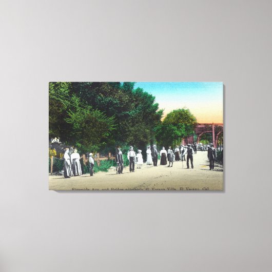 Brug bij El Verano Villa Canvas Afdruk (Voorkant)