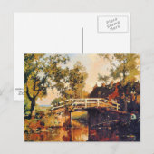 Brug bij Estate Linschoten, kunstschilderij, Briefkaart (Voorkant / Achterkant)