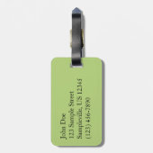 Brug bij het meer van het honderdjarig bestaan in bagagelabel (Achterkant verticaal)