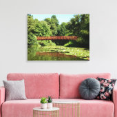 Brug bij het meer van het honderdjarig bestaan in  canvas afdruk (Insitu (Woonkamer))