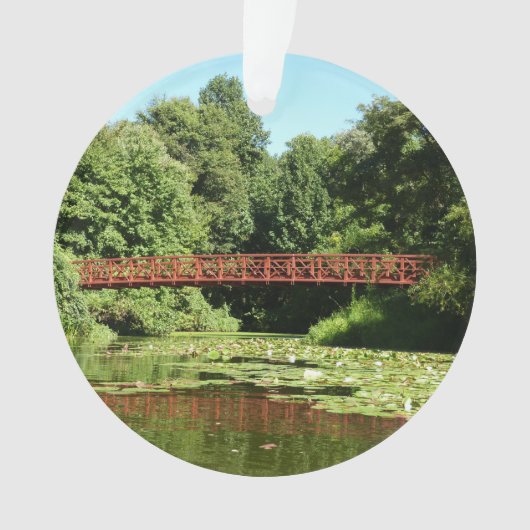 Brug bij het meer van het honderdjarig bestaan in  ornament (voorkant)