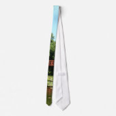 Brug bij het meer van het honderdjarig bestaan in stropdas (Achterkant)