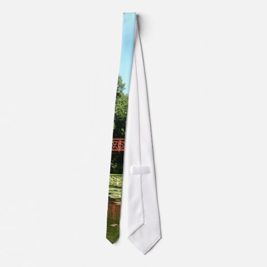 Brug bij het meer van het honderdjarig bestaan in stropdas (Achterkant)