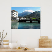 Brug bij Interlaken in Zwitserland Poster (Keuken)