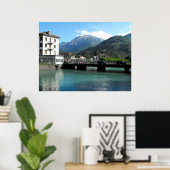 Brug bij Interlaken in Zwitserland Poster (Thuiskantoor)