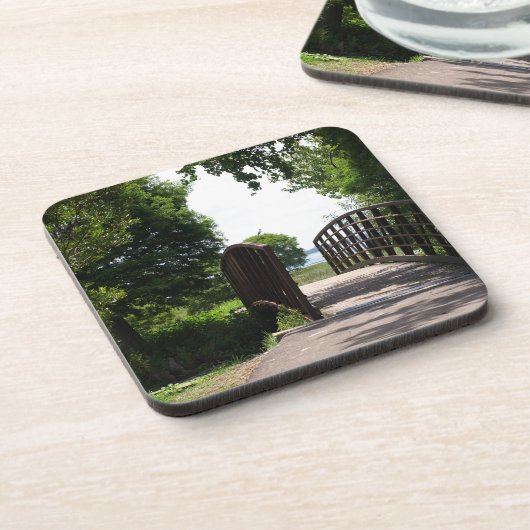 Brug bij Lake Parker op Lakeland foto Bier Onderzetter (Linkerzijde)