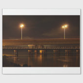 Brug bij nacht cadeaupapier (Vlak)