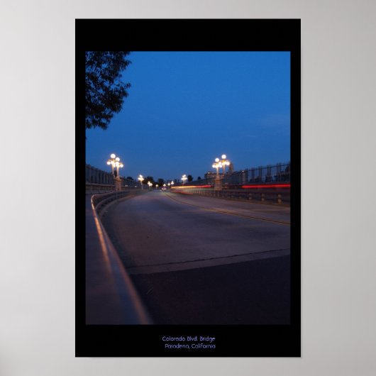 Brug bij nacht poster (Voorkant)
