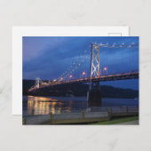 Brug bij Night Briefkaart (Voorkant / Achterkant)