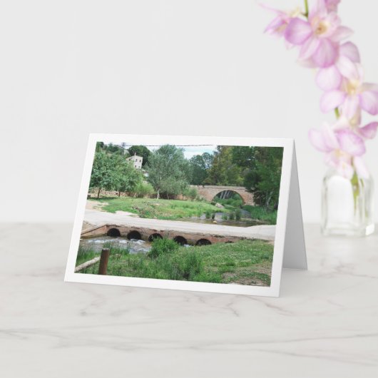 Brug bij Ruta del Agua, Chelva, Valencia, Spanje Kaart (Orchidee)