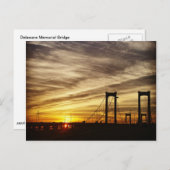 Brug bij Sunset Briefkaart (Voorkant / Achterkant)