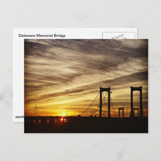 Brug bij Sunset Briefkaart (Voorkant / Achterkant)