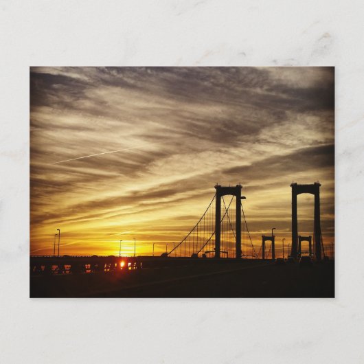 Brug bij Sunset Briefkaart (Voorkant)
