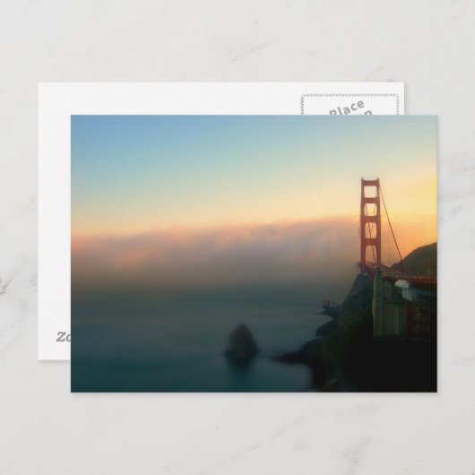 Brug bij Sunset Briefkaart (Voorkant / Achterkant)