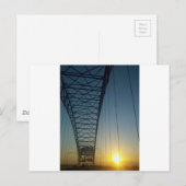 Brug bij Sunset Briefkaart (Voorkant / Achterkant)