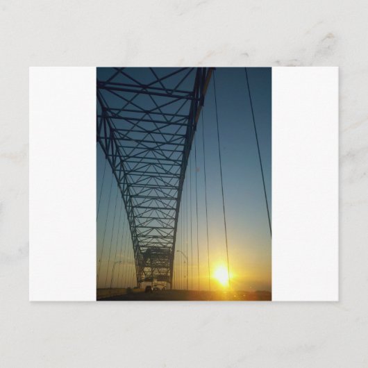 Brug bij Sunset Briefkaart (Voorkant)
