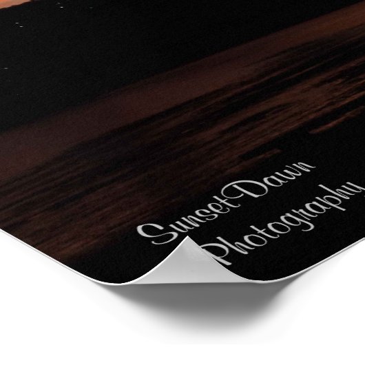 Brug bij Sunset Poster (Hoek)