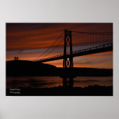 Brug bij Sunset Poster (Voorkant)