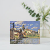 Brug bij Villeneuve la Garenne Briefkaart (Staand voorkant)