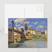 Brug bij Villeneuve la Garenne Briefkaart (Voorkant / Achterkant)