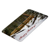 Brug bij Wuksachi Prettige feestdagen Flexi Magnet Magneet (Linkerzijde)