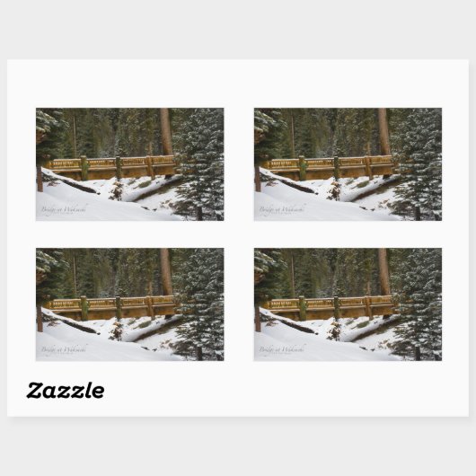 Brug bij Wuksachi Rectangle Sticker (Vel)