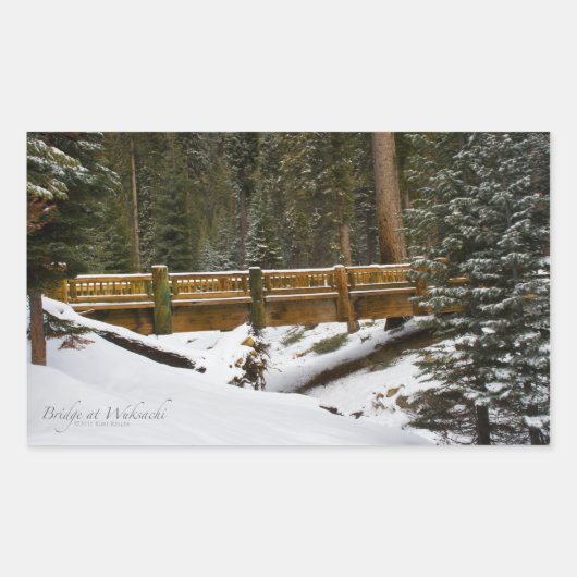 Brug bij Wuksachi Rectangle Sticker (Voorkant)