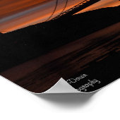 Brug bij zonsondergang poster (Hoek)