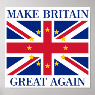 BRUG BRITAIN OPNIEUW GREAT - EU - vlag VK Poster
