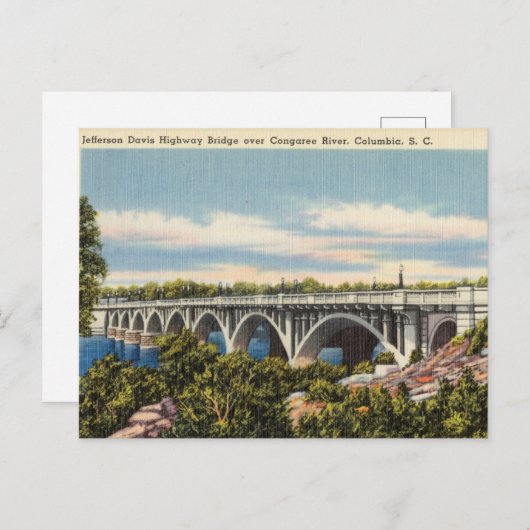 Brug, Congaree, Columbia, South Carolina Briefkaart (Voorkant / Achterkant)