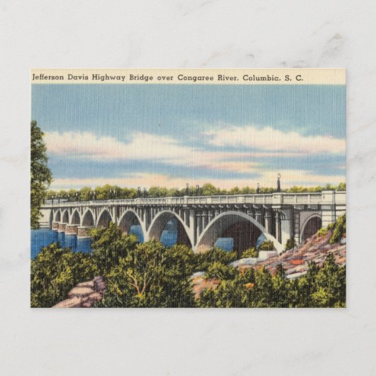 Brug, Congaree, Columbia, South Carolina Briefkaart (Voorkant)