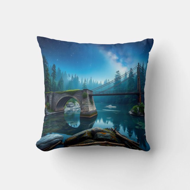 Brug de kloof Bruggen & Stad Wildlife Sunset Sky Kussen (Voorkant)