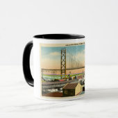 Brug Detroit van ambassadeur, Vintage Michigan Mok (Voorkant links)