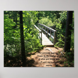 Brug door het Bos Inspirerend Poster