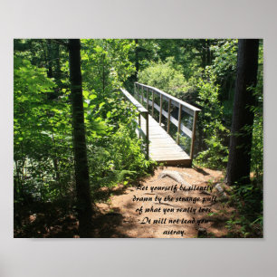 Brug door het Bos Inspirerend Poster