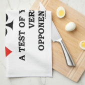 Brug een test van je vaardigheden tegenover tegens theedoek (Quarter Fold)