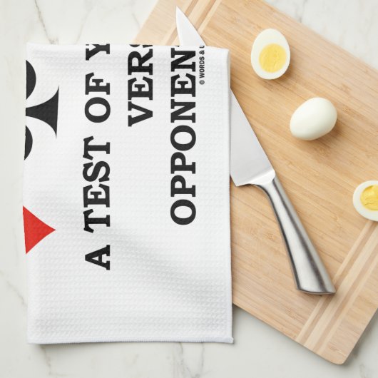 Brug een test van je vaardigheden tegenover tegens theedoek (Quarter Fold)