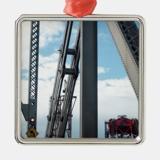 Brug en bouw metalen ornament (Voorkant)