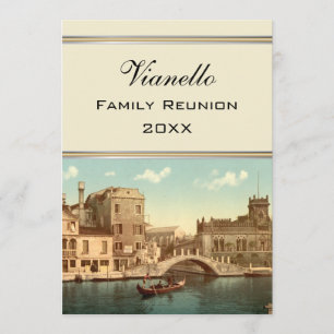Brug en kanaal, Venetië, Italiaanse gezinsherenigi Kaart