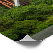 Brug en Koreaans huis op Chesu Island Poster (Hoek)
