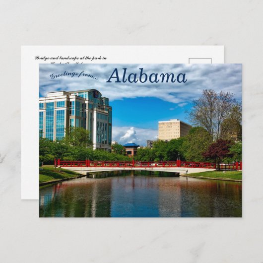 Brug en landschap in Huntsville, Alabama Briefkaart (Voorkant / Achterkant)