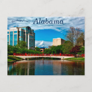 Brug en landschap in Huntsville Alabama Briefkaart
