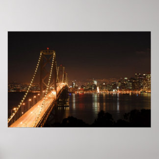 Brug en Skyline van San Francisco Poster