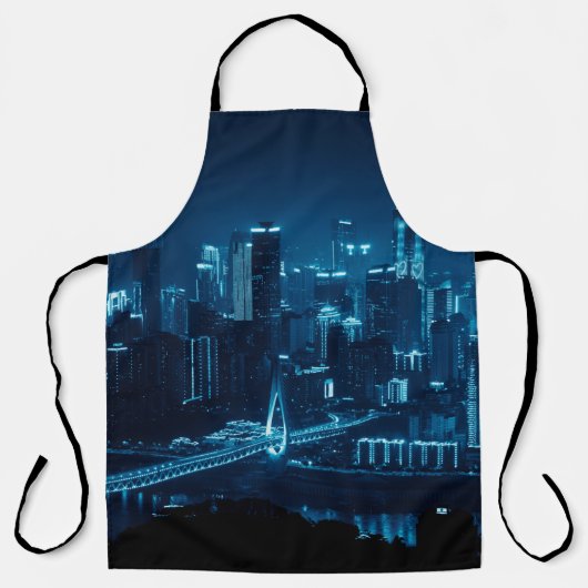 Brug- en stadsarchitectuur 's nachts in Cho Schort (Voorkant)