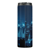 Brug- en stadsarchitectuur 's nachts in Cho Thermosbeker (Achterkant)