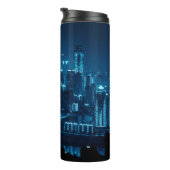 Brug- en stadsarchitectuur 's nachts in Cho Thermosbeker (Geroteerd rechts)