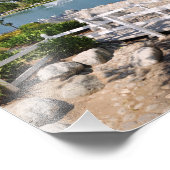 Brug en vijver foto afdruk (Hoek)