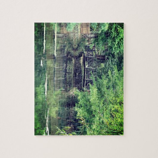 Brug en water legpuzzel (Verticaal)