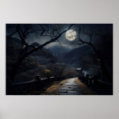 Brug- en windenergie op het platteland poster (Voorkant)